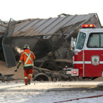 Emergency crews were dispatched to the site of a multi-car train derailment north of Saskatoon earlier this morning. | Robin Booker photo