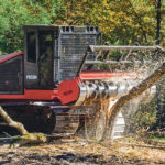 Thinking about maybe clearing a little land this winter?  The 310 h.p. Cummins tucked into the new FTX300 should yield all the power you’ll need to trim the trees.  |  Fecon photo
