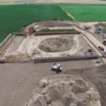 Roller compressed concrete flooring is installed at Kolk Farms Ltd. near Iron Springs, Alta. | Alberta Agriculture photo