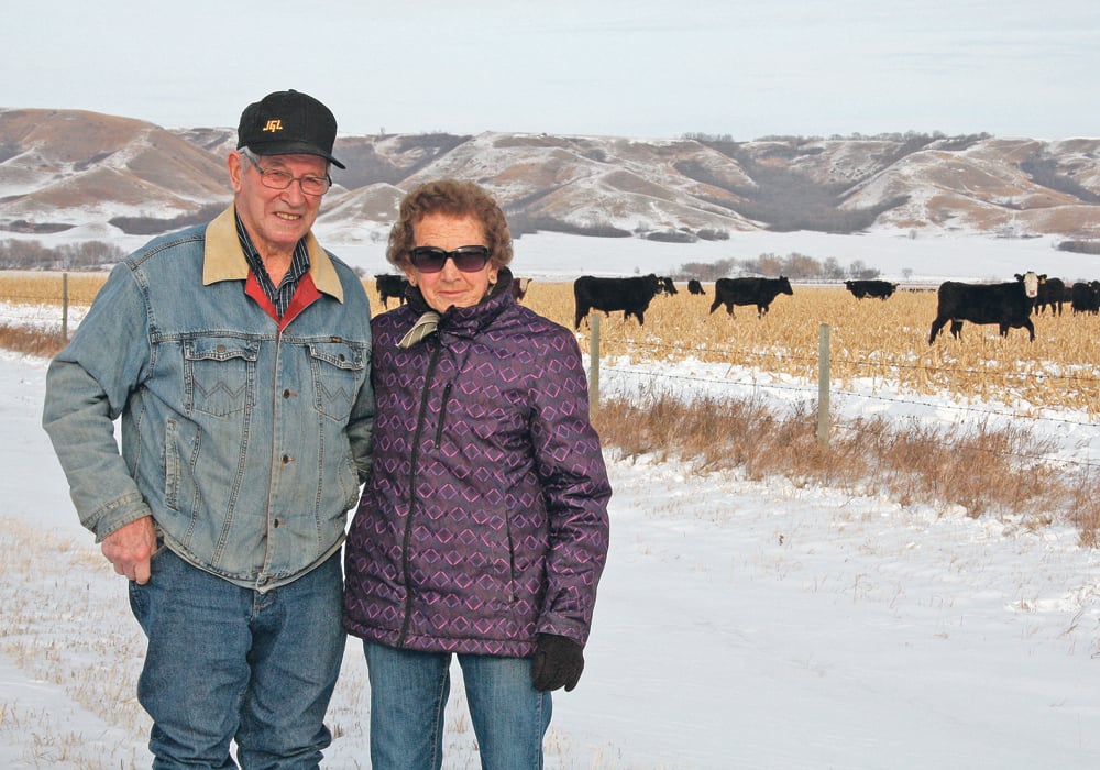 Bob and Norma Watson have lived and ranched in the Qu’Appelle Valley north of Wolseley, Sask., since 1961. | Karen Briere photo
