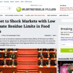 An article that ran in Sustainable Pulse, which appears to be an anti-GMO website, said China is set to “shock markets” with a maximum residue limit of 200 parts per billion or lower on all imported food and raw materials.
| Screencap via sustainablepulse.com
