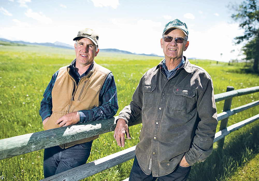 Mark, left, and Berny Zoratti reached a deal with the Nature Conservancy of Canada as a way to preserve the ranch, ranching history, the grasslands and the river that runs through their land.  |  Brent Calver photo