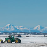 A winter storm shut down the Trans-Canada Highway near Calgary Feb. 20. Farms in the region saw some much-needed moisture, but the wind resulted in filled farmyards, including the Woolliams’ farm near Airdrie, Alta. | Michael Raine photo