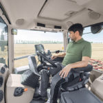 Operator comfort and efficiency are priorities at Fendt, which means it offers office-like interior ergonomics. Vario independent front suspension means ride is better than big 4x4 tractors with a solid front axle. | Agco photo