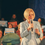 Alberta NDP Premier Rachel Notely speaks during her candidate kick-off event in Edmonton March 17, two days before she called the provincial election. | Jeremy Simes photo