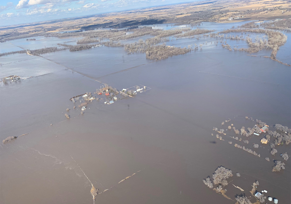 This spring's weather and flooding in the United States has become the main focus for the Chicago Board of Trade (CBOT), said an analyst. | Twitter/@GovRicketts photo