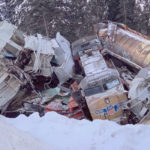 The advisories were issued to Transport Canada on April 11 and stem from TSB's investigation of a deadly train derailment earlier this year near Field, B.C., that killed three Canadian Pacific train crew members. | Twitter/@Globalnews photo
