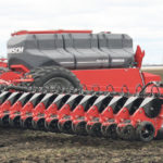 Andy Scheurer was first to the field in the Dugald Man., district on the morning of April 30. Scheurer made one round with the brand new Horsch Maestro when a faulty guidance system brought the operation to a screeching halt for four hours. “The companies that provide these services have to do something about this re-occuring problem,” said Scheruer. | Ron Lyseng photo