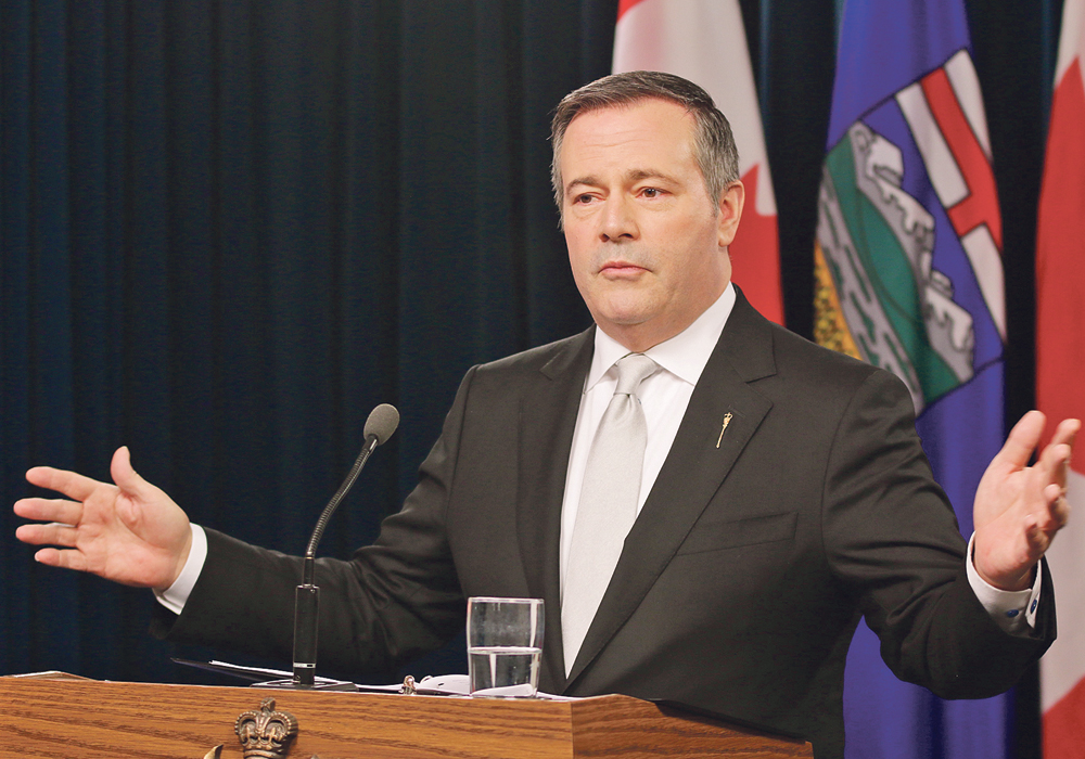 Alberta Premier Jason Kenney speaks about the throne speech on May 22. It was billed with the theme of renewal. | Jeremy Simes photo