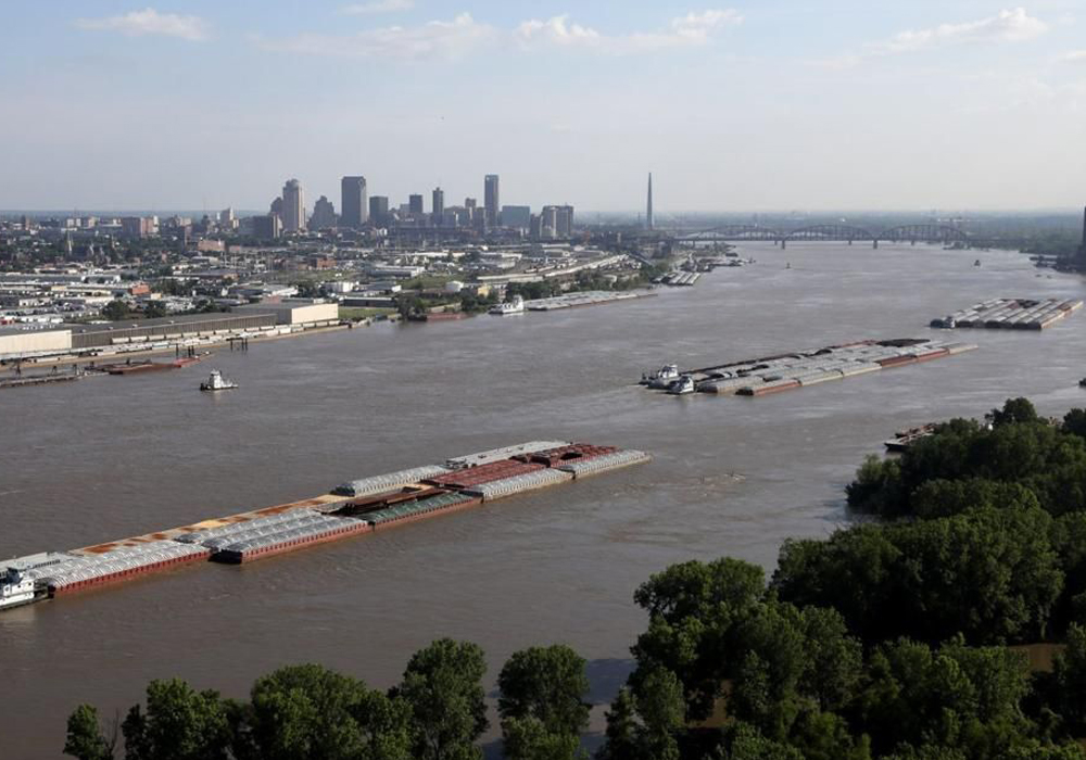 After what many grain shippers have called the worst river flooding ever in terms of timing, breadth and duration, the vessels may finally be able to reach elevators in the heart of the U.S. farm belt to haul away export-bound corn and soybeans. | Twitter/@stltoday photo