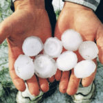Hail so far this year has ranged from golf ball and loonie size to pea size. | File photo