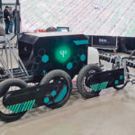 This ground-based Precision.ai drone has a camera on the front with artificial intelligence that is capable of identifying a wide variety of plants, including weeds and crops. | Daniel McCann photo