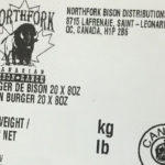 Ground bison products are the subjects of a cross-border food recall due to risk of E. coli contamination. | CFIA photo