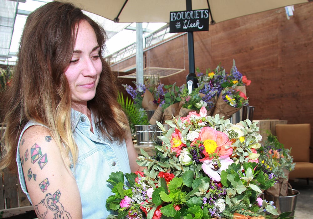 Sarah Adams of Vulcan, Alberta has grown her flower production and distribution business rapidly.  |  Barb Duckworth photo