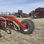 At the Field of Excellence demonstration, seen by producers during the Ag in Motion farm show, 140 acres of canola was seeded, half with a Morris Quantum air seeder and the other half was seeded with a Horsch planter. | Michael Raine photo