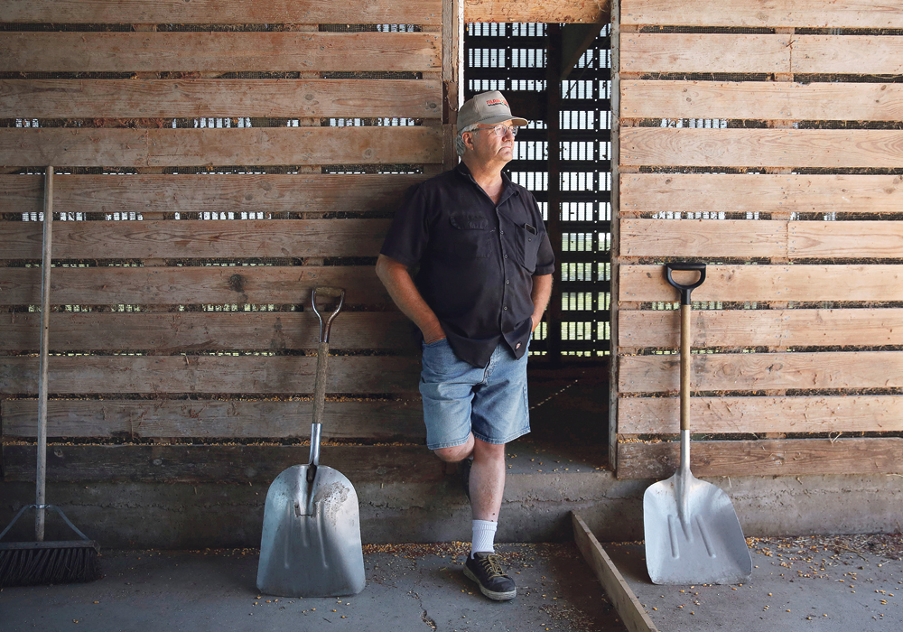Farmer Dale Ropp stands for a portrait at a farm he manages in Buda, Illinois. Ropp, a Trump supporter, likes what the president is doing with tariffs, and believes any short-term declines will be offset by the long-term upsides of renegotiated tariffs.  |  REUTERS/Daniel Acker photo 