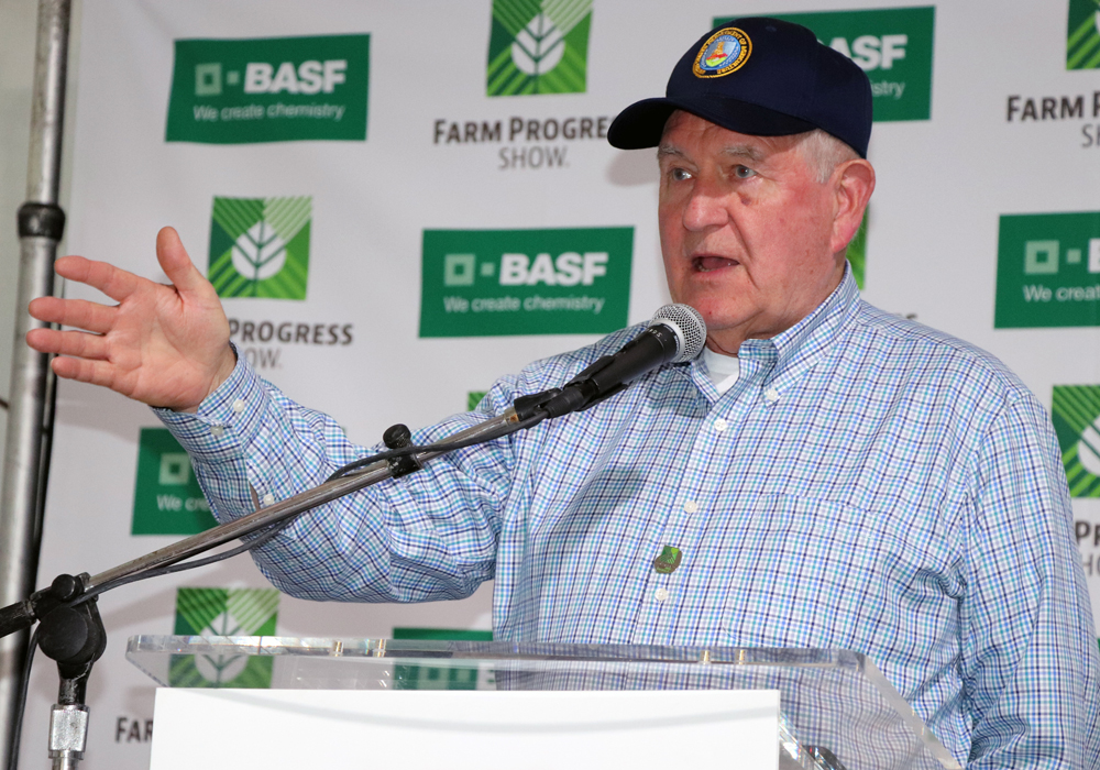 American Agriculture Secretary Sonny Perdue said reports that farmers have lost patience with President Donald Trump are not accurate. | Robin Booker photo