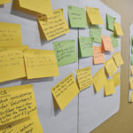 Sticky notes bear comments from farmers, ranchers and others in the agricultural industry who participated in an Aug. 21 meeting organized by Alberta Agriculture to get input into new farm safety legislation. | Barb Glen photo