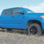 If supporting the North American economy is your goal, then you should consider that the Toyota Tundra TRD PRO contains 73.5 percent North American parts. That’s more than any other pickup sold on this continent. Note the five bolt wheels, indicating this is not intended to be a heavy duty truck. | Toyota photo