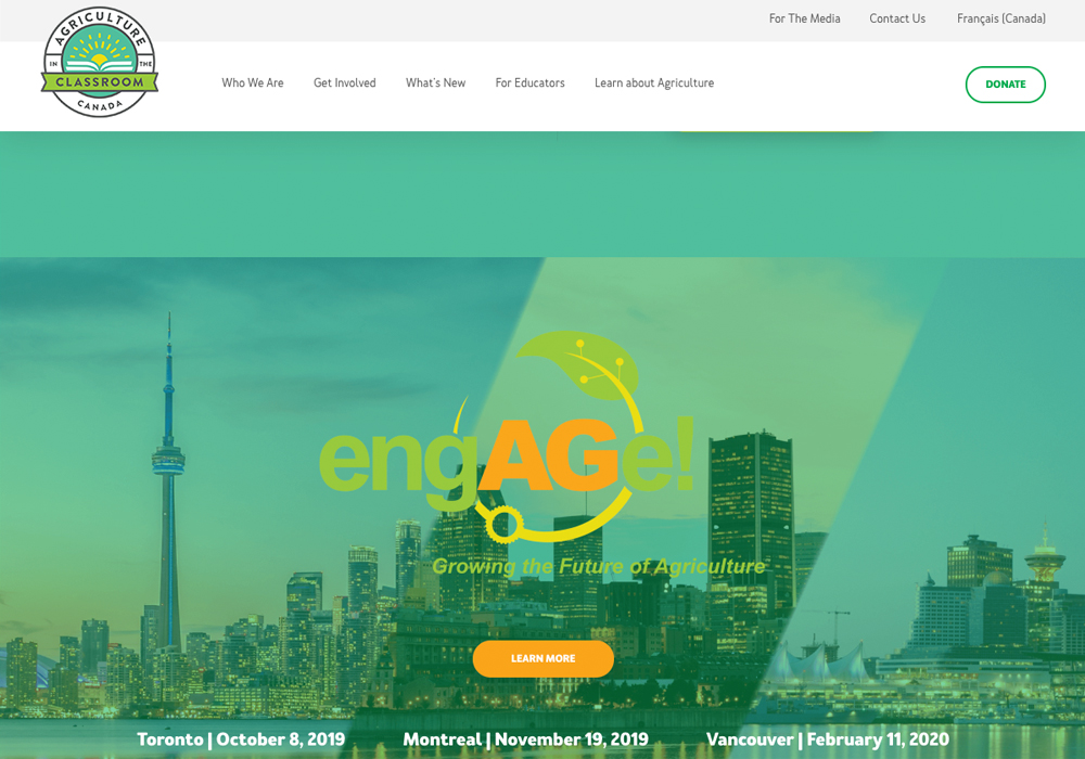 AITC-Canada and its provincial partners plan to host three engAGe events this fall and winter in Toronto, Montreal and Vancouver.  | Screencap via aitc-canada.ca