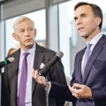 Dominic Barton, left, chaired the Advisory Council on Economic Growth for federal Finance Minister Bill Morneau, right, which recognized agriculture as a key driver in the Canadian economy and one poised for growth. | REUTERS/Chris Wattie photo