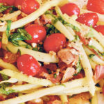Warm yellow wax beans in bacon vinaigrette should be served warm. | Sarah Galvin photo