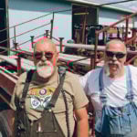 Dennis Pohl, left, and Dave Jordan aren’t farmers, but deep farm connections keep them active at the museum. Pohl is the resident volunteer who lives on the grounds of the Manitoba Agricultural Museum and Jordan is a weekend volunteer who drives out to Austin after spending the week working as a mechanic at an auto dealership. | Ed White photo
