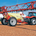 Hardi’s Navigator I trailed sprayer comes with autofill, sectional control, auto wash, a circulation-type boom and drawbar steering. | Robin Booker photo