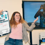Catherine Rutledge, a student at Dalhousie University, gives a presentation at Lethbridge College Sept. 22 as part of the McDalBridge project. | Barb Glen photo