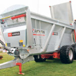 Pichon manure spreaders are bolted together so the galvanized components won’t be compromised when repairs are needed. It’s simply a matter of using wrenches instead of torches and welders. The tongue has a leaf-spring suspension anchored to the frame. | Ron Lyseng photo