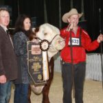 The grand champion bull was GH 377X Eclipse 27E entered by Nelson Hirsche Purebreds, Sanburg Herefords and Wade Carroll. Grant Hirsche is on the far right. | Barbara Duckworth photo