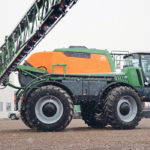 The Amazone Pantera 4503 sprayer has one of the most advanced nozzle bodies on the market, which automatically changes between its four nozzles, including spray from two nozzles at the same time. | Robin Booker photo