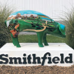 A sculpture adorns Smithfield Foods’ hog slaughterhouse in Smithfield, Virginia. | REUTERS/Tom Polansek
