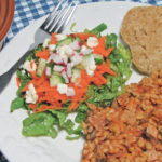 A little leftover meat is stretched into a meal when combined with barley and vegetables in a kuba casserole. A quick miscellaneous salad is added to round out the meal. | Betty Ann Deobald photo