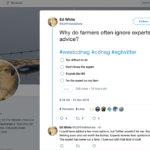 Western Producer reporter Ed White conducted a poll on Twitter last week asking farmers why they often ignore expert advice. | Twitter/@edwhitemarkets photo