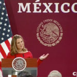 Canadian Deputy Prime Minister Chrystia Freeland speaks prior to the signing ceremony held today in Mexico City. The United States, Mexico, Canada Trade Agreement, or USMCA, would replace the North American Free Trade Agreement (NAFTA), a regional pact in place since 1994. | Screencap via cpac.ca