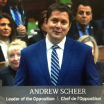 Conservative leader Andrew Scheer informs Parliament of his resignation as leader of the opposition. | Parliament of Canada photo