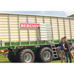 The box on the new Bergmann shuttle 980K self-loading forage wagon has a capacity of 113 cubic yards at medium compression. With six big tires carrying the load, maximum gross weight is 75,000 pounds. | Ron Lyseng photo