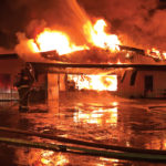 Family Meats Ltd. in Ponoka, Alta., was destroyed by fire last week. | Ponoka County Protective Services photo