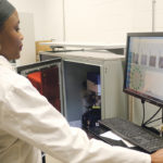 Working at a normal rate, one lab technician can process 60 samples per hour using the LaserAg Quantum. The system employs a laser beam to replace the chemicals normally used in a conventional wet extraction lab. | Jacques Nault photo