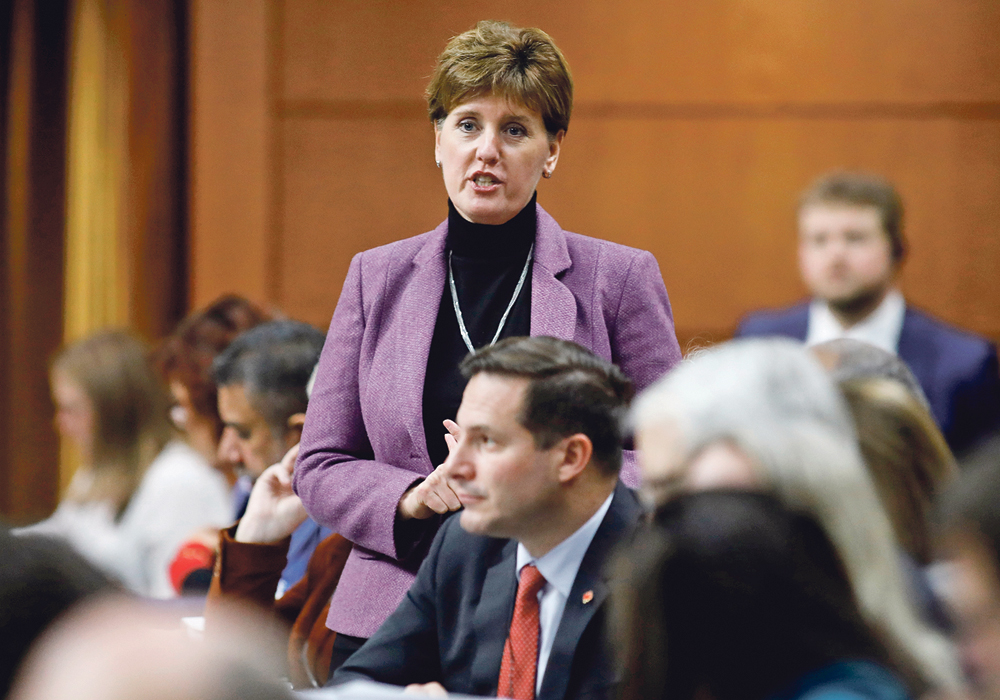 Federal Agriculture Minister Marie-Claude Bibeau, seen here speaking during question period in the House of Commons last month, hasn’t entirely rejected the idea of changing reference price margins under AgriStability, but argues that changing the limit would affect federal and provincial budgets.  |  REUTERS/Blair Gable photo