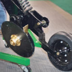 K-Hart’s new 9612 under-cut disc opener system for the Deere 1890-95 drill’s toolbar. | Michael Raine photo