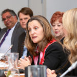 Deputy Prime Minister Chrystia Freeland and Economic Development Minister Mélanie Joly met with rural and urban leaders to discuss solutions to economic woes in western Canada. | Jeremy Simes photo