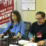 Unifor Local 594 president Kevin Bittman announces that the government has appointed Vince Ready as a special Mediator in the negotiations with Federated Co-operatives Ltd. | Twitter/@UniforTheUnion image