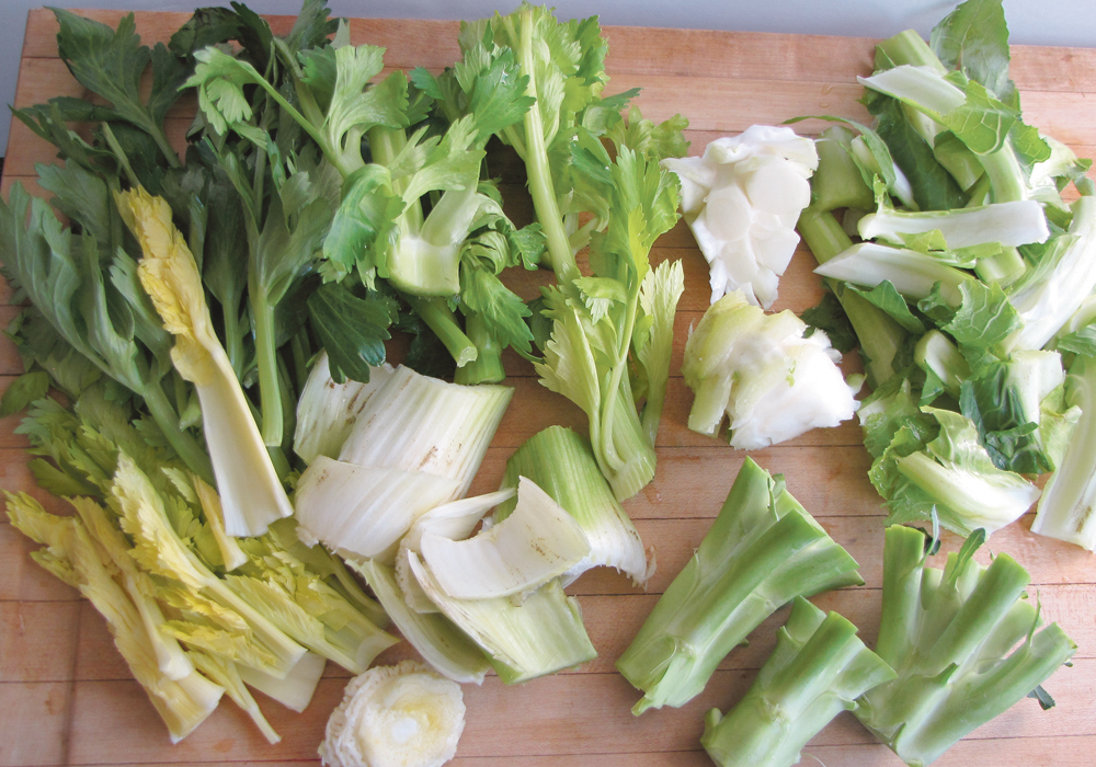 Trimmings from celery, cauliflower and broccoli are often wasted, but the cauliflower core can be grated to make cauliflower rice or added to a salad, and the broccoli stems can be peeled and used in stir-fries.  |  Betty Ann Deobald photo