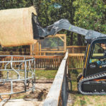 The new 2TS-7T has a maximum lift height of 11 feet, 10 inches and forward reach of seven feet and it can dig two feet below grade. It’s equipped with JCB’s trademark single arm Powerboom. Power comes from a 74 horsepower Kohler engine. | JCB photo