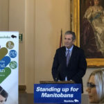 This morning, Premier Brian Pallister introduced the carbon levy and took a swipe at the Liberal government in Ottawa. | Twitter/@MinSGuillemard photo