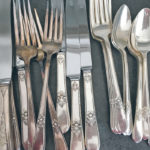 It’s amazing how well tarnish can be removed from silver plate cutlery. | Sarah Galvin photo