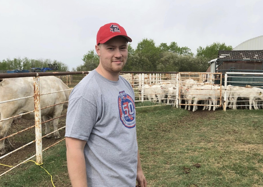 25-year-old Brock Weston would typically be completing classes at the Wisconsin university where he was set to finish a biology degree and was also playing hockey. Instead, he is on the family farm near Maidstone, Sask., trying to stay as far away as he can from his parents after testing positive for COVID-19. | Supplied photo