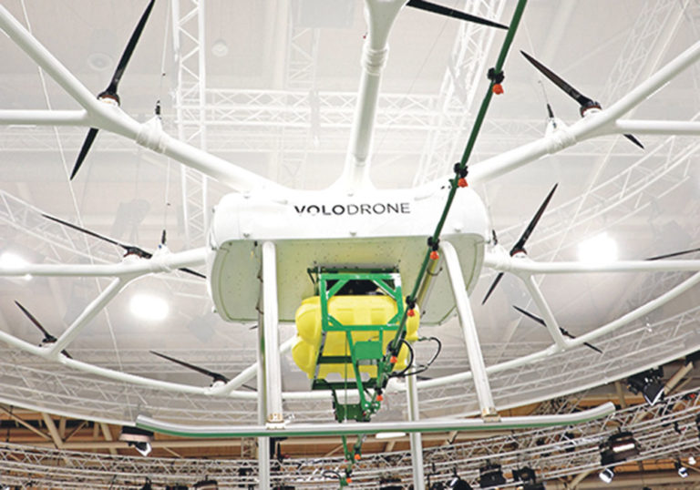 Spray drone with payloads up to 200 kg. The Western Producer